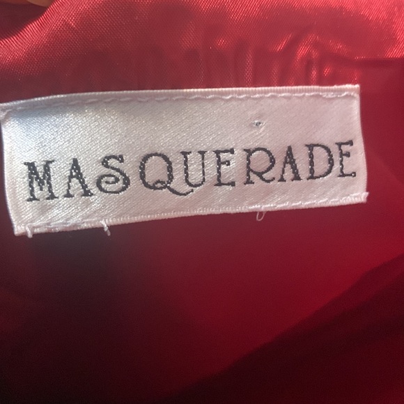 Red Satin like Dress with corset back - Picture 6 of 6